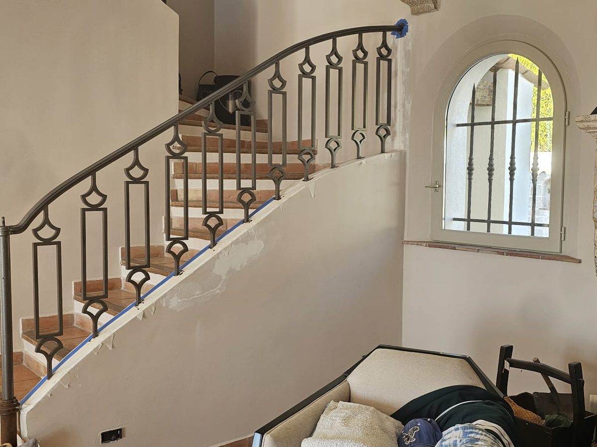 Rampe d'escalier en fer forgé